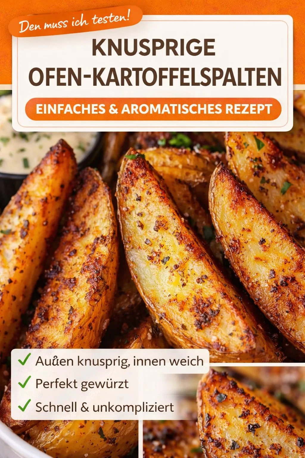 Knusprige luftfrittierte Kartoffelspalten für jeden Anlass - Entdecke das perfekte Rezept für knusprige luftfrittierte Kartoffelspalten! Ideal als Vorspeise oder köstliche Beilage. Einfach zuzubereiten in der Heißluftfritteuse, werden diese Spalten schnell zum Hit bei deinen Gästen. Lass dir diese geschmackvolle, gesunde Option nicht entgehen und verwöhne deine Familie! Starte dein Kartoffel-Abenteuer jetzt! #Luftfritteuse #Kartoffelrezepte #Snacks