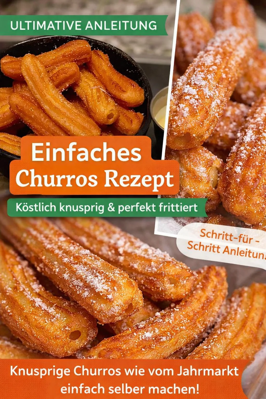 Leckere Churros: Einfaches Rezept für süßen Urlaubsgenuss - Lust auf etwas Süßes? Entdecke, wie einfach es ist, köstliche Churros selbst zu machen! Dieses Rezept bringt Urlaubsfeeling direkt in deine Küche. Die Kombination aus knusprigem Äußeren und zartem Inneren ist unwiderstehlich. Lass dich von diesem süßen Genuss verführen und serviere sie warm mit Puderzucker. Probiere es aus und teile dein Ergebnis! #Churros #Backen #Süßes