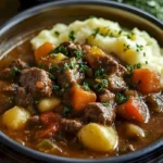 Rindfleischeintopf mit Kartoffeln für ein herzhaftes Gericht