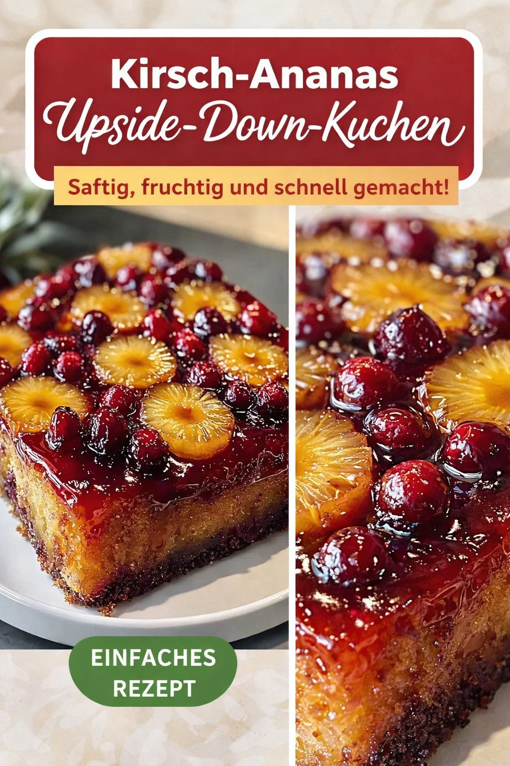 Saftiger Preiselbeer Ananas Sturzkuchen – Der perfekte Genuss für jede Feier - Bist du bereit für ein unwiderstehliches Geschmackserlebnis? Unser Preiselbeer Ananas Sturzkuchen kombiniert süße Ananas mit würzigen Preiselbeeren zu einem saftigen Genuss, der alle begeistert! Ideales Rezept für Geburtstagsfeiern oder Nachmittagskaffee. Lass dir diesen schmackhaften Kuchen nicht entgehen! Jetzt nachbacken und das leckere Aroma genießen! #KuchenRezepte #Backen #Desserts