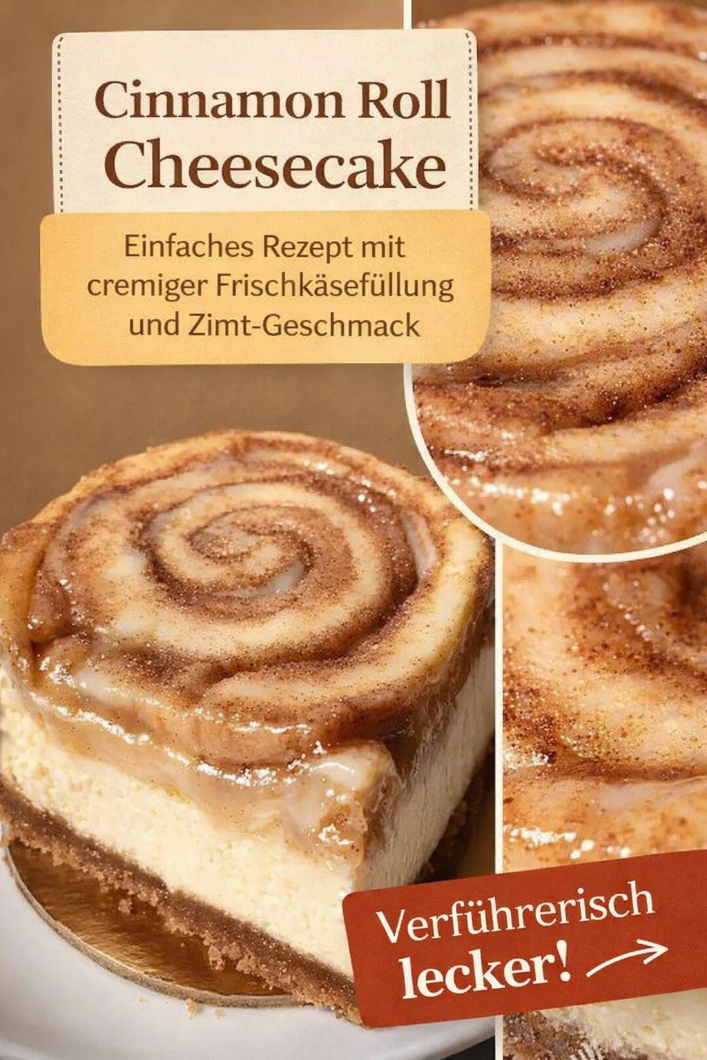 Sahniger Käsekuchen mit Zimtwirbel – Einfach selbstgemacht! - Hast du Lust auf einen außergewöhnlichen Käsekuchen? Probiere diesen sahnigen Käsekuchen mit unwiderstehlichem Zimtwirbel aus! Ideal für besondere Anlässe oder einfach so zum Genießen. Der Mix aus cremigem Frischkäse und aromatischem Zimt wird dich begeistern. Lass dir dieses Rezept nicht entgehen – jetzt ausprobieren! #Käsekuchen #Backen #Dessert