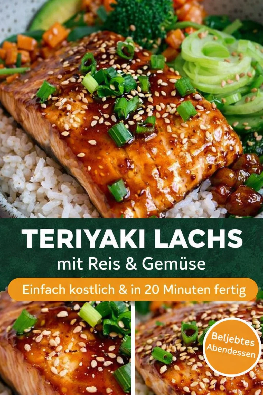 Schnelles Teriyaki Lachsrezept für ein leckeres Abendessen - Genieße ein einfaches und schmackhaftes Teriyaki Lachsgericht, das in wenigen Minuten zubereitet ist. Perfekt für stressige Abende, bietet dieses Rezept eine ausgewogene Mischung aus Aromen und Nährstoffen. Probiere es aus und mache dein Abendessen zum Highlight! Klicke jetzt für das vollständige Rezept! #TeriyakiLachs #SchnelleRezepte #GesundesEssen