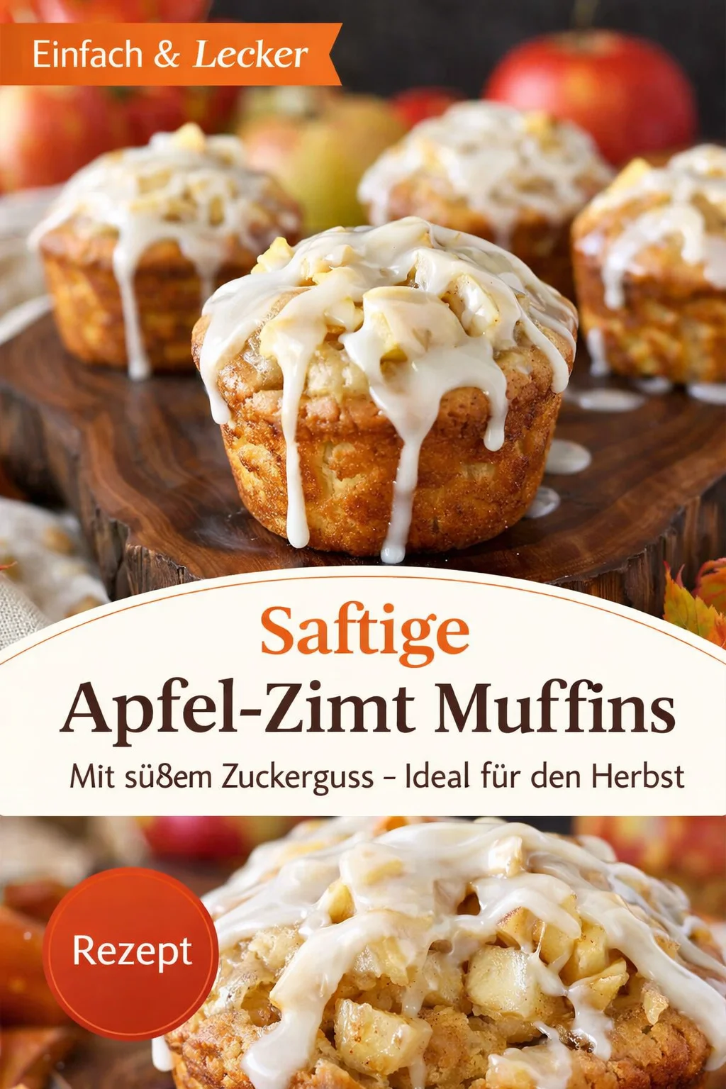 Unwiderstehliche Apfelmuffins mit himmlischem Guss für wahre Genussmomente - Suchst du nach einer süßen Versuchung, die leicht und köstlich ist? Diese Apfelmuffins sind schnell zubereitet und sorgen mit ihrem himmlischen Guss für ein wahres Geschmackserlebnis. Perfekt für jede Gelegenheit – probiere sie jetzt aus! Teile dein Ergebnis und tagge uns! #Apfelmuffins #Backen #Süßes