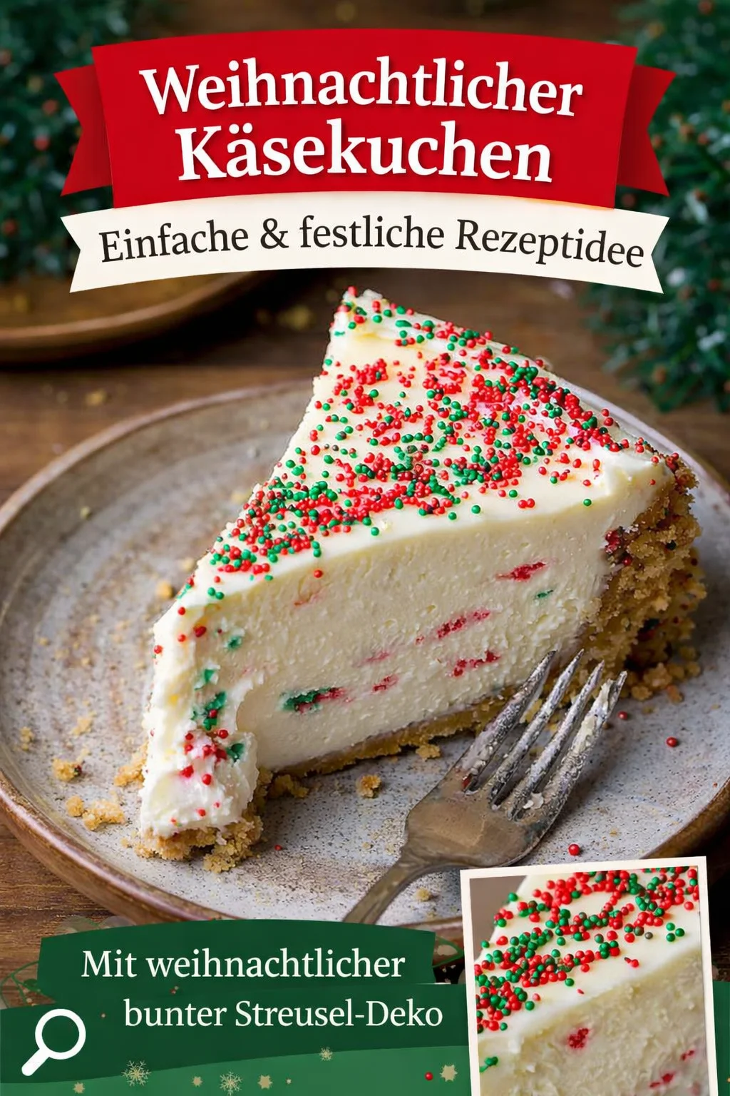 Verwöhne deine Liebsten mit einem köstlichen Zuckerplätzchen-Käsekuchen - Lust auf eine himmlische Kombination aus Zuckerplätzchen und Käsekuchen? Dieser Zuckerplätzchen-Käsekuchen bringt festliche Stimmung in dein Zuhause und lässt sich einfach zubereiten. Überrasche deine Familie und Freunde mit diesem süßen Genuss! Ideal für die Weihnachtszeit! Probiere es jetzt aus und teile dein Ergebnis! #Käsekuchen #Weihnachtsrezepte #Backen