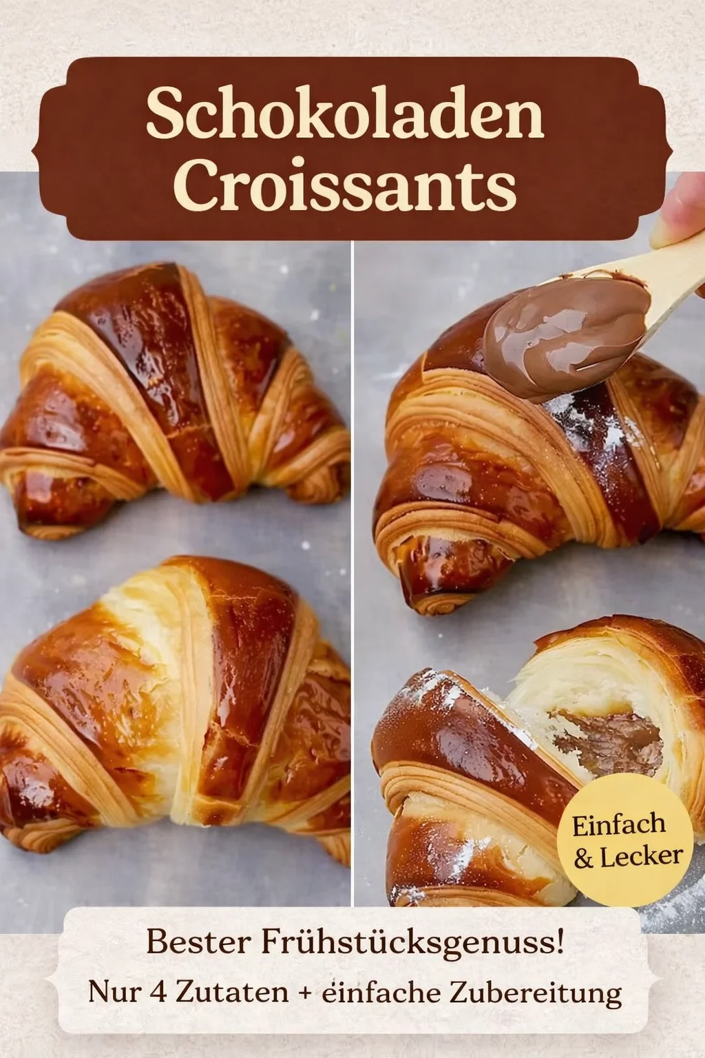 Verwöhne dich mit köstlichen zweifarbigen Croissants zum Frühstück! - Indulgiere in die besten zweifarbigen Croissants, die nicht nur lecker sind, sondern auch super hübsch aussehen! Bereite sie mit diesem einfachen Rezept zu und überrasche deine Familie oder Freunde. Perfekt für ein gemütliches Frühstück oder als süßer Snack! Lass dir diesen himmlischen Genuss nicht entgehen! Probiere es aus und teile deine Kreationen! #Croissants #Backen #Frühstück