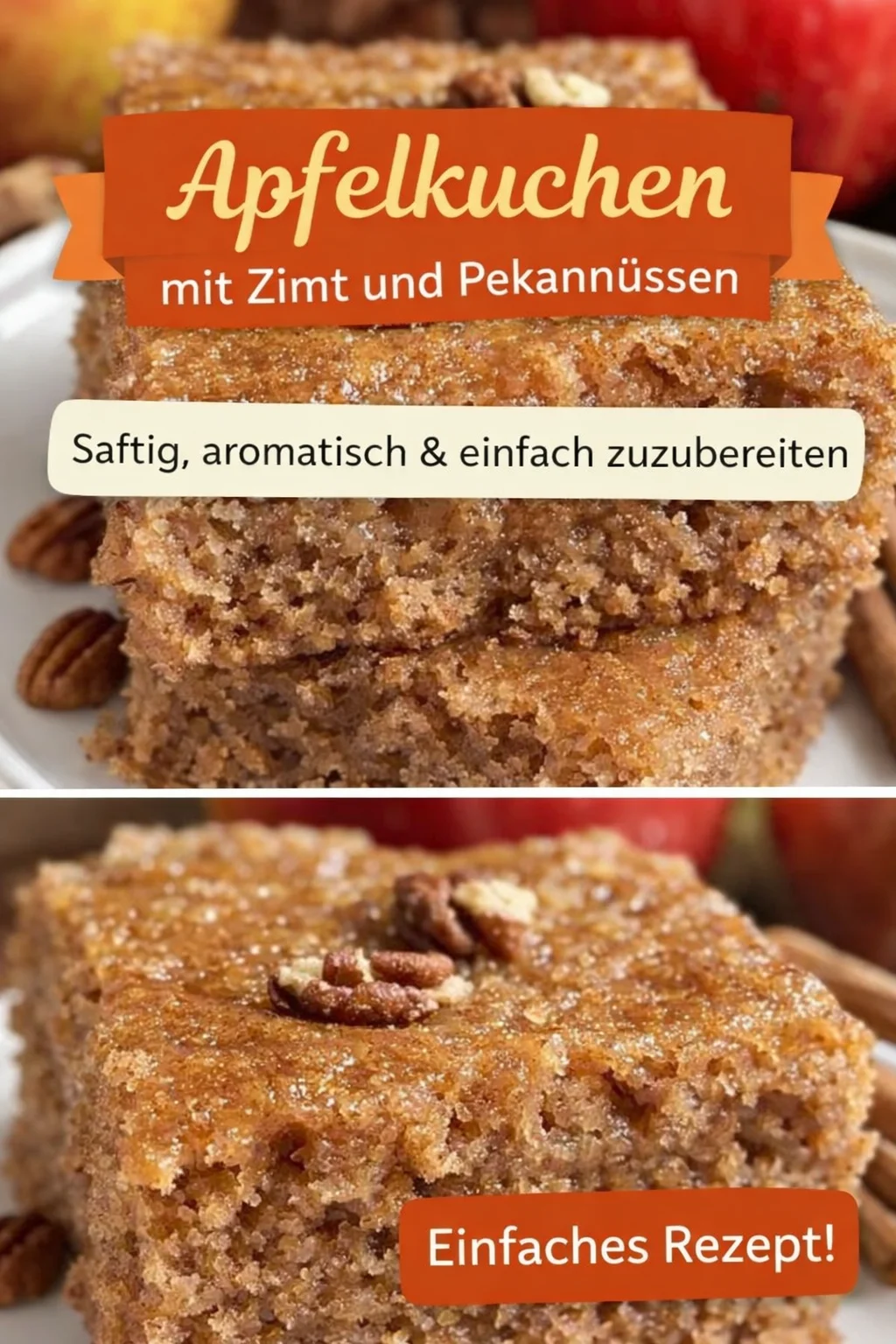Wunderschöner Apfelmuskuchen für die kalte Jahreszeit backen - Entdecke unser Rezept für den perfekten Apfelmuskuchen, ideal für gemütliche Tage. Der herrliche Duft von Zimt und Muskatnuss wird deine Küche füllen und deine Gäste begeistern. Egal, ob zum Kaffee oder als Dessert – dieser saftige Kuchen ist ein echtes Highlight! Probiere es aus und zaubere deinen Lieblingskuchen. Teile dein Ergebnis mit uns! #Apfelkuchen #Backen #Herbstrezepte