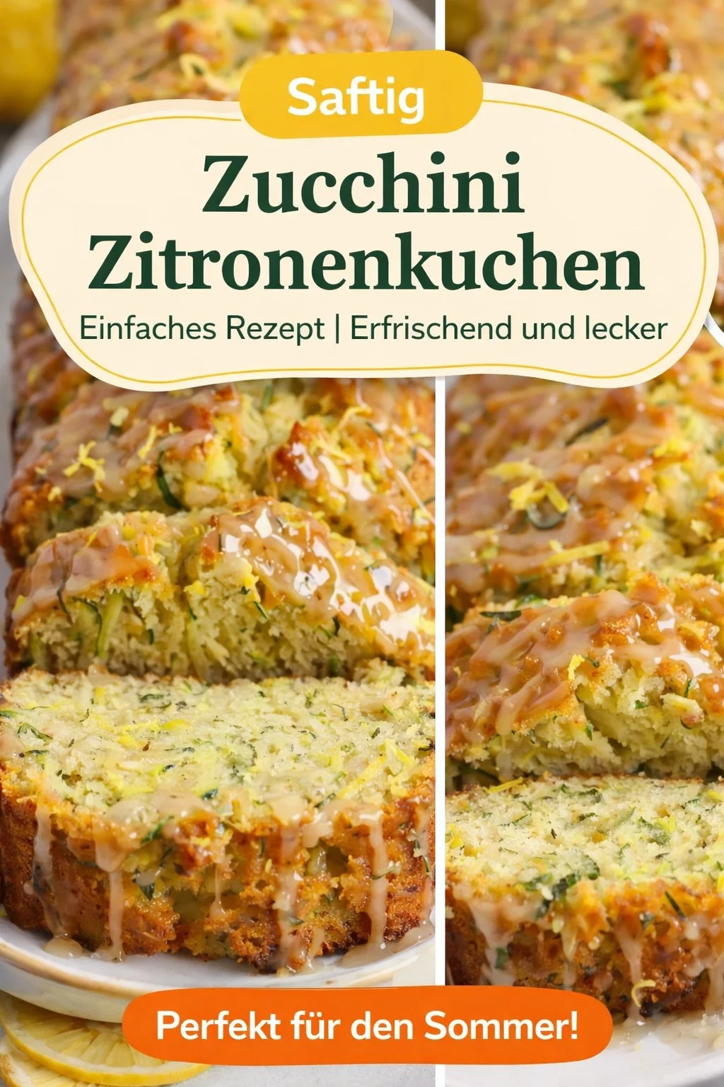 Zitronen Zucchinibrot: Saftig und einfach für den Sommer - Entdecke das perfekte Rezept für Zitronen Zucchinibrot, das in jedem Sommer begeistert! Weich, saftig und aromatisch, ist es ideal für den Nachmittagskaffee oder als erfrischender Snack. Mit frischer Zucchini und einem Hauch von Zitrone wird dieser Kuchen zum Highlight deines Partysommers. Probier es jetzt aus! Lass dir dieses köstliche Rezept nicht entgehen. #Zucchinibrot #Sommerrezepte #BackenEinfach