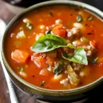 Leckere Tag Suppe für gesunde Ernährung bei Beschäftigten