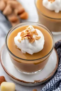 Leckeres Butterkekse-Pudding Dessert in einer Schüssel serviert