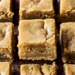 Hausgemachte Butterscotch Blondies mit Karamellgeschmack