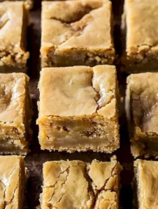 Hausgemachte Butterscotch Blondies mit Karamellgeschmack