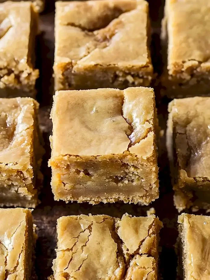 Hausgemachte Butterscotch Blondies mit Karamellgeschmack
