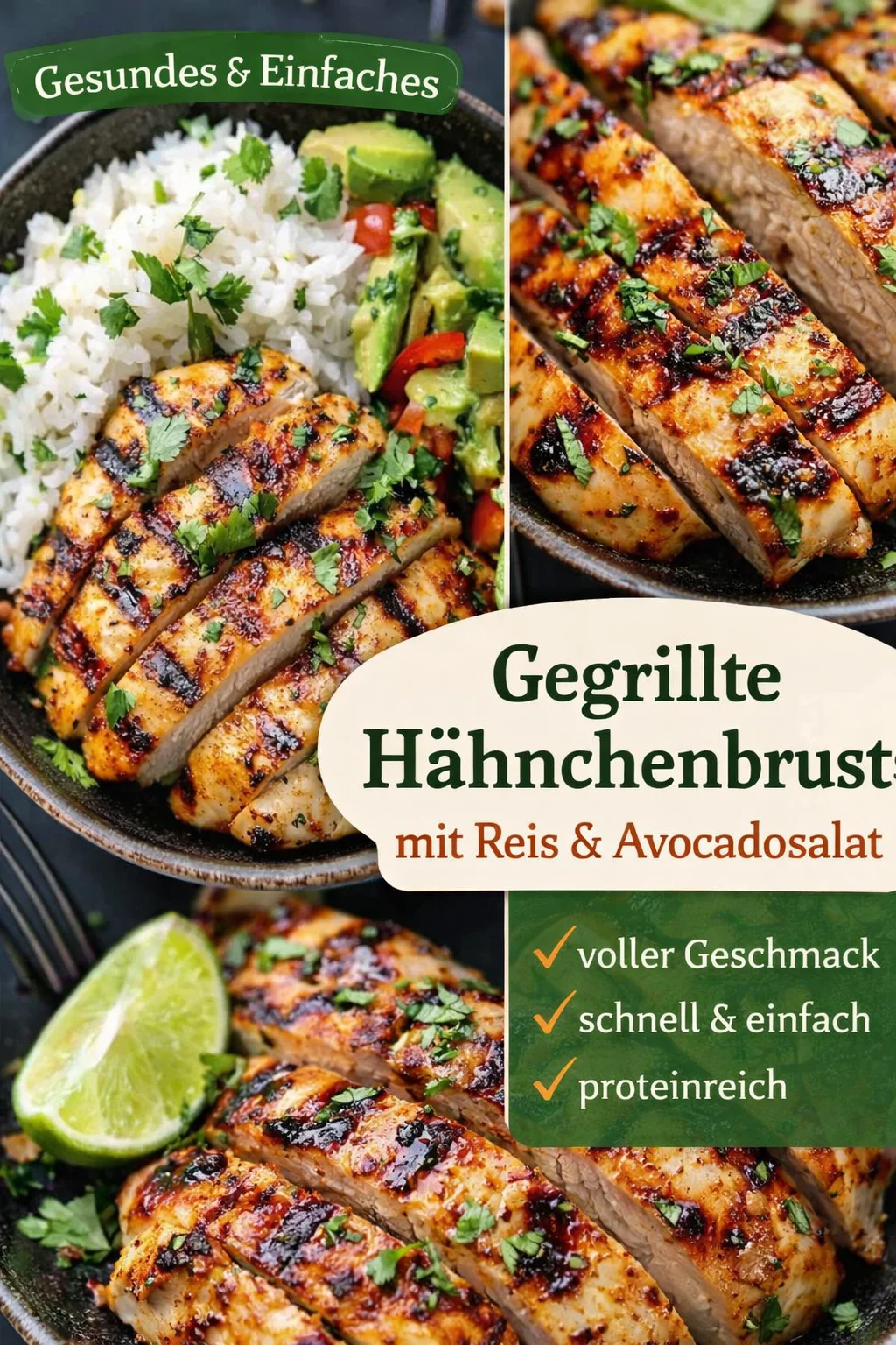 Cajun Hähnchen mit Koriander-Limettenreis in 30 Minuten zubereitet - Hast du Hunger aber wenig Zeit? Probiere dieses köstliche Cajun Hähnchen mit Koriander-Limettenreis. Mit einer Zubereitungszeit von nur 30 Minuten ist es ideal für einen schnellen Dinnerabend. Genieße eine aromatische Kombination aus gegrilltem Hähnchen und würzigem Reis, perfekt für die ganze Familie. Versuch es jetzt und bringe Abwechslung auf deinen Tisch! #schnelleRezepte #Cajun #Hähnchen