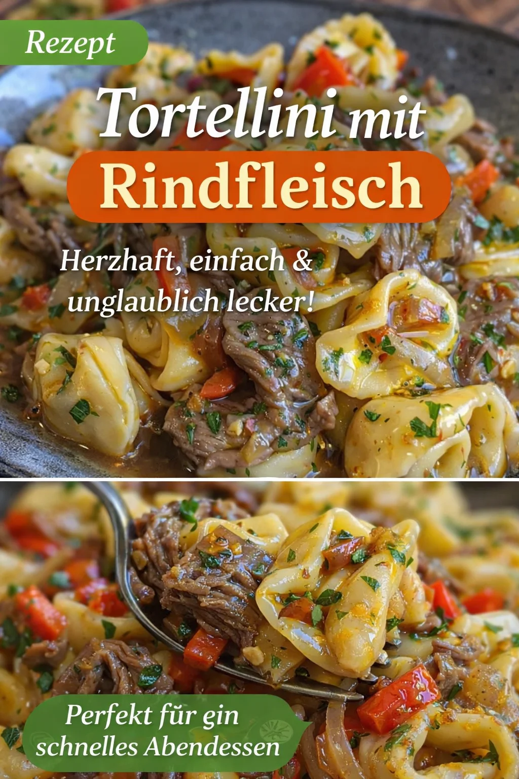 Cheesesteak Tortellini: Ein herzhaftes Pasta-Gericht für Genießer - Kombinieren Sie den köstlichen Geschmack eines Cheesesteaks mit zarten Tortellini. Diese Cheesesteak Tortellini sind einfach zuzubereiten und perfekt für ein schnelles Abendessen. Verwirren Sie Ihre Gäste mit diesem einzigartigen Rezept voller Geschmack! Erleben Sie die Cremigkeit der Sahnesoße und das Aroma des Rindfleischs. Probieren Sie dieses Rezept noch heute aus und genießen Sie es! #Cheesesteak #PastaRezepte #SchnelleRezepte