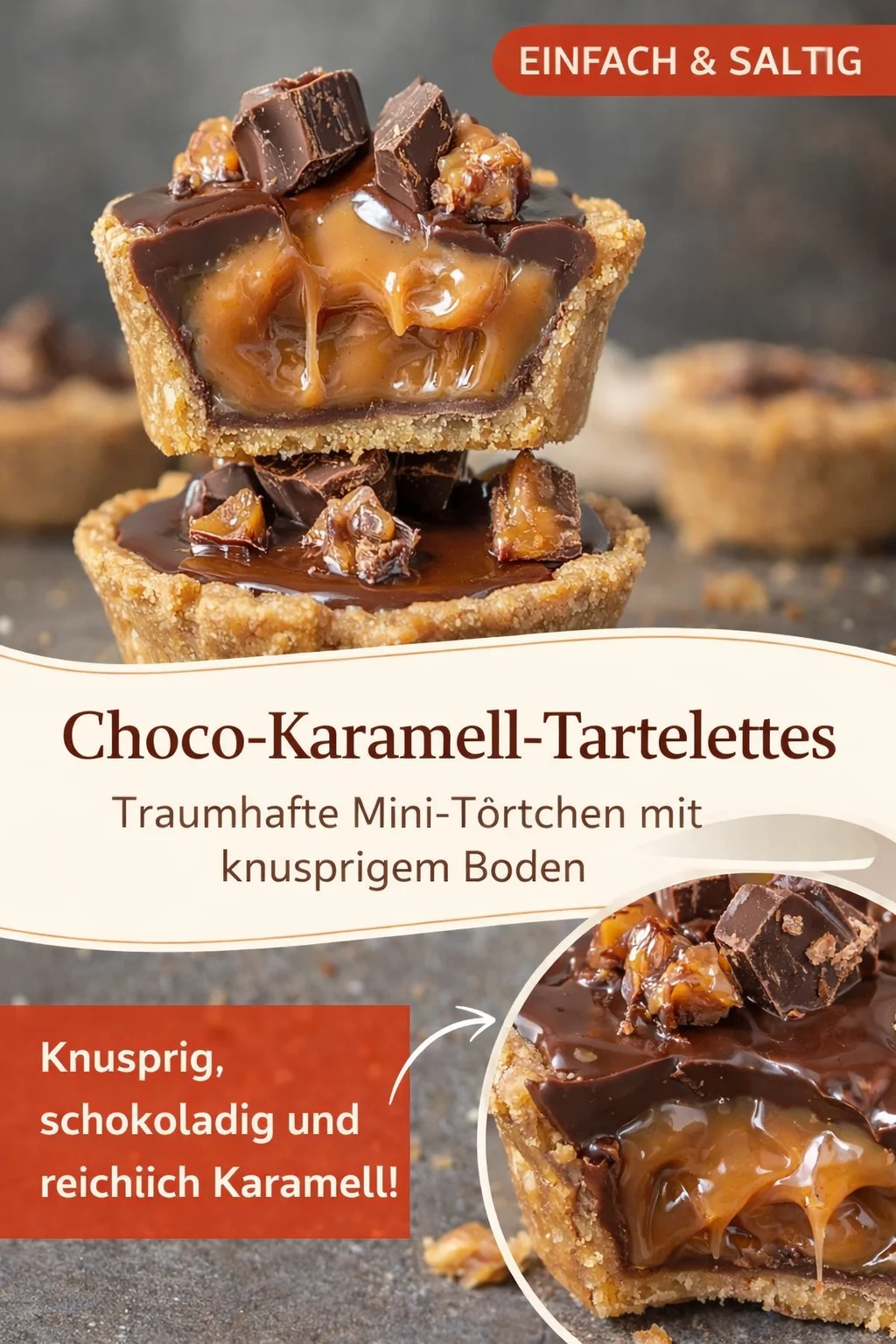 Genieße diese köstlichen Butterfinger Karamell Crunch Mini-Törtchen - Hast du Lust auf eine schnelle und süße Versuchung? Diese Butterfinger Karamell Crunch Mini-Törtchen sind genau das Richtige! Mit cremiger Karamellsauce, knackigen Butterfinger-Riegeln und fluffiger Schlagsahne sind sie der perfekte Genuss. Perfekt für jeden Anlass und schnell zubereitet! Probiere das Rezept aus und verwöhne deine Liebsten! #Dessert #Backen #EinfacheRezept