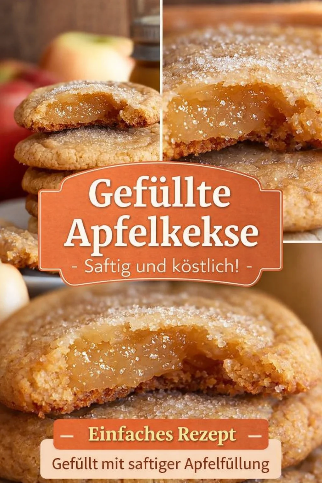 Herbstliche Apfelmuskekse: Einfach & Lecker für gemütliche Abende - Erlebe den zauberhaften Geschmack von Herbst mit unseren köstlichen Apfelmuskeksen! Diese Kekse sind nicht nur einfach zuzubereiten, sondern verbreiten auch den unwiderstehlichen Duft von Zimt und Äpfeln in deiner Küche. Bereite sie für einen gemütlichen Abend mit Familie und Freunden vor. Probiere es jetzt aus und bringe den Herbst auf deinen Tisch! #Apfelmuskekse #Herbstrezepte #Backen