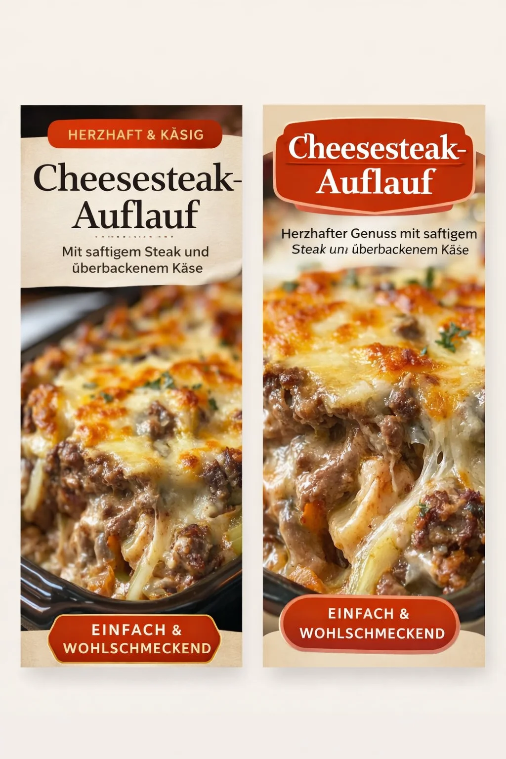 Köstlicher Cheesesteak Auflauf: Schnelles Wohlfühlessen für die ganze Familie - Bist du bereit für ein himmlisches Wohlfühlessen? Unser Cheesesteak Auflauf vereint zartes Hackfleisch, geschmolzenen Käse und richtig viel Geschmack. Ideal für ein gemütliches Abendessen oder als Highlight auf deinem Partybuffet. Probiere dieses cremige Rezept und lasse dich von den Aromen verzaubern! Jetzt nachkochen und teilen. #CheesesteakAuflauf #comfortfood #einfacherezepte