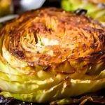 Gegrillte Kabbage-Steaks auf dem Teller, frisch zubereitet und appetitlich angerichtet.