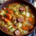 Eine leckere Schüssel Kabelsau-Suppe mit frischen Zutaten