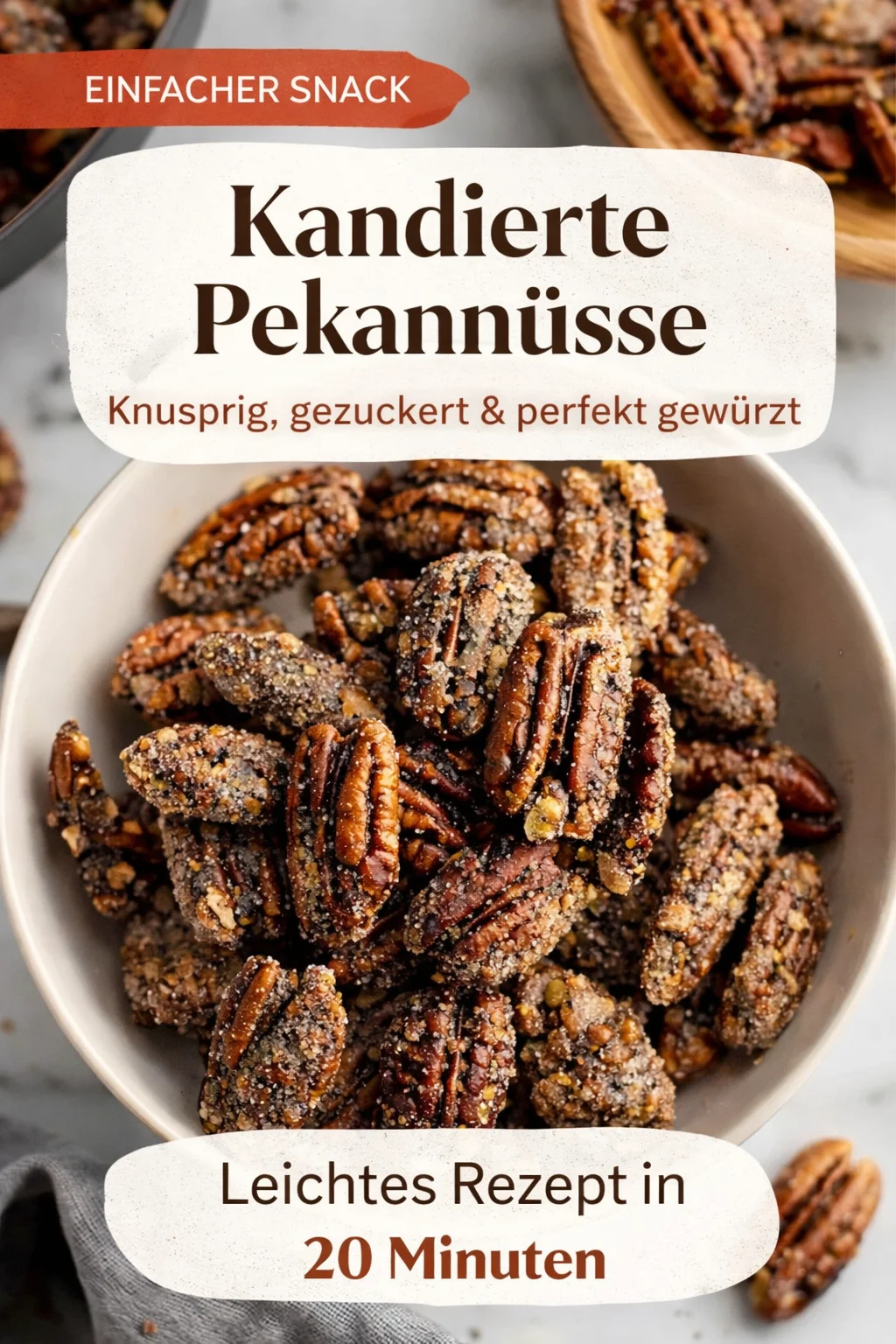 Knusprige Pekannüsse aus dem Airfryer – der perfekte Snack - Lust auf einen einfachen und leckeren Snack? Probiere diese knusprigen Pekannüsse aus dem Airfryer! In nur 10 Minuten hast du eine süße, knusprige Delikatesse zubereitet, die perfekt für den kleinen Hunger ist. Ideal für Filmabende oder als gesunde Snack-Option. Lass dir diese einfache Rezeptidee nicht entgehen! Probiere es jetzt aus! #AirfryerRezepte #Snackideen #Pekannüsse
