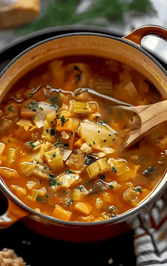 Kohl Suppe für eine gesunde Mahlzeit