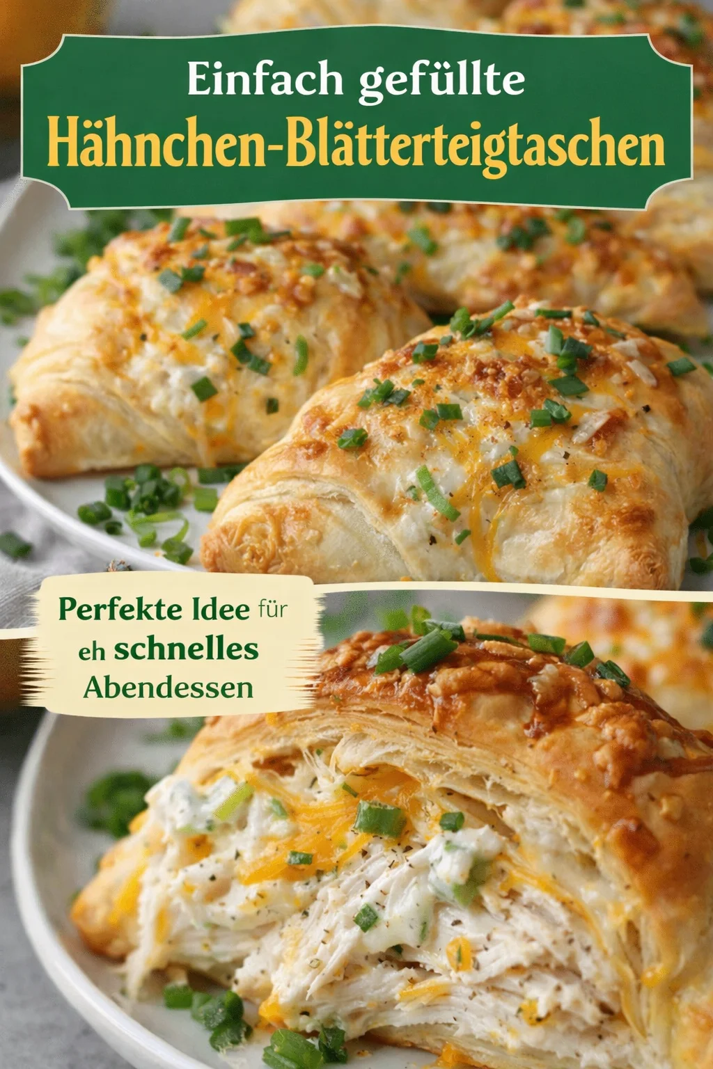 Leckere Hühnchenrollen im Croissant-Teig für ein schnelles Abendessen - Entdecke das Rezept für cremige Hühnchenrollen im Knusprigen Croissant-Teig. Ideal für ein schnelles und leckeres Abendessen unter der Woche! Mit nur wenigen Zutaten zauberst du ein Gericht, das alle begeistern wird. Jetzt ausprobieren und die ganze Familie glücklich machen! #Hühnchenrezepte #Abendessen #SchnelleRezepte