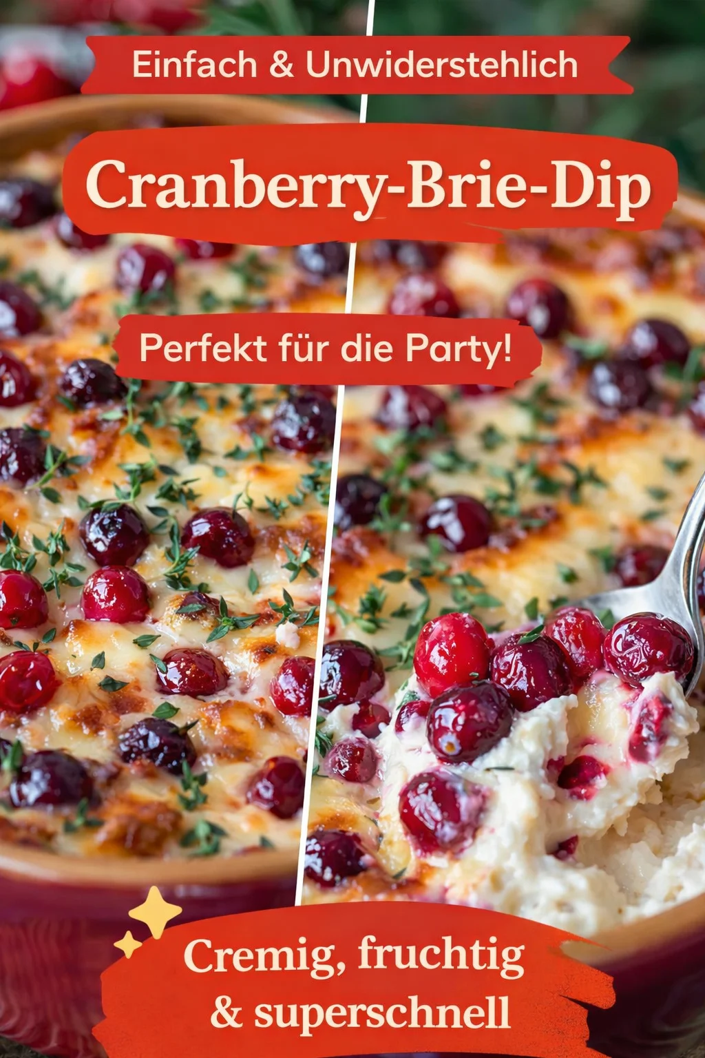 Leckerer Cranberry-Dip - Das Highlight für jede Feier! - Entdecke diesen cremigen und warmen Cranberry-Dip, der garantiert deine nächste Feier aufwertet! Perfekt für jede Party, kombiniert er den Geschmack von frisch gebackenem Frischkäse und fruchtigen Cranberries. Einfach zubereitet und ein echter Genuss! Probiere das Rezept und überrasche deine Gäste! Feed your friends with this delicious treat! #CranberryDip #Partyrezepte #LeckereSnacks