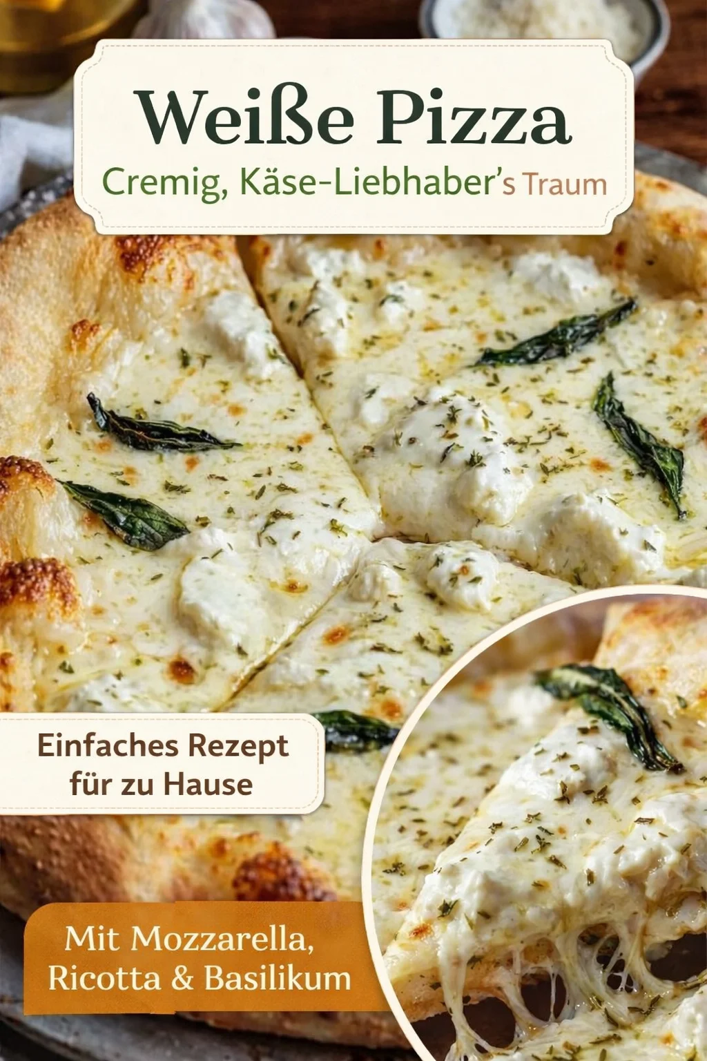 Pizza Bianca – Die köstliche Weiße Pizza, die ohne Tomatensauce auskommt - Entdecke die unwiderstehliche Pizza Bianca, die mit cremigem Mozzarella und Ricotta begeistert. Keine Tomatensauce nötig! Perfekt für Pizza-Abende oder als leckere Beilage. Bereite dieses einfache Rezept schnell zu und enttäusche keine Gaumen! Probiere es aus und lass dich von diesem Geschmackserlebnis überraschen! #PizzaBianca #WeißePizza #LeckerKochen