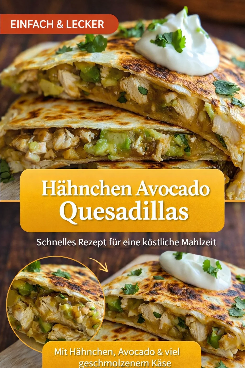 Schnelle Hähnchen Avocado Quesadillas in unter 20 Minuten zubereitet - Lust auf eine schnelle und köstliche Mahlzeit? Diese Hähnchen Avocado Quesadillas sind die perfekte Lösung, um in nur wenigen Minuten ein leckeres Essen auf den Tisch zu bringen. Ideal für ein schnelles Abendessen oder als herzhaften Snack. Probiere es aus und entdecke das einfache Rezept! Klicke hier für die Details und lass dich inspirieren! #HähnchenQuesadillas #SchnelleRezepte #LeckerUndGesund