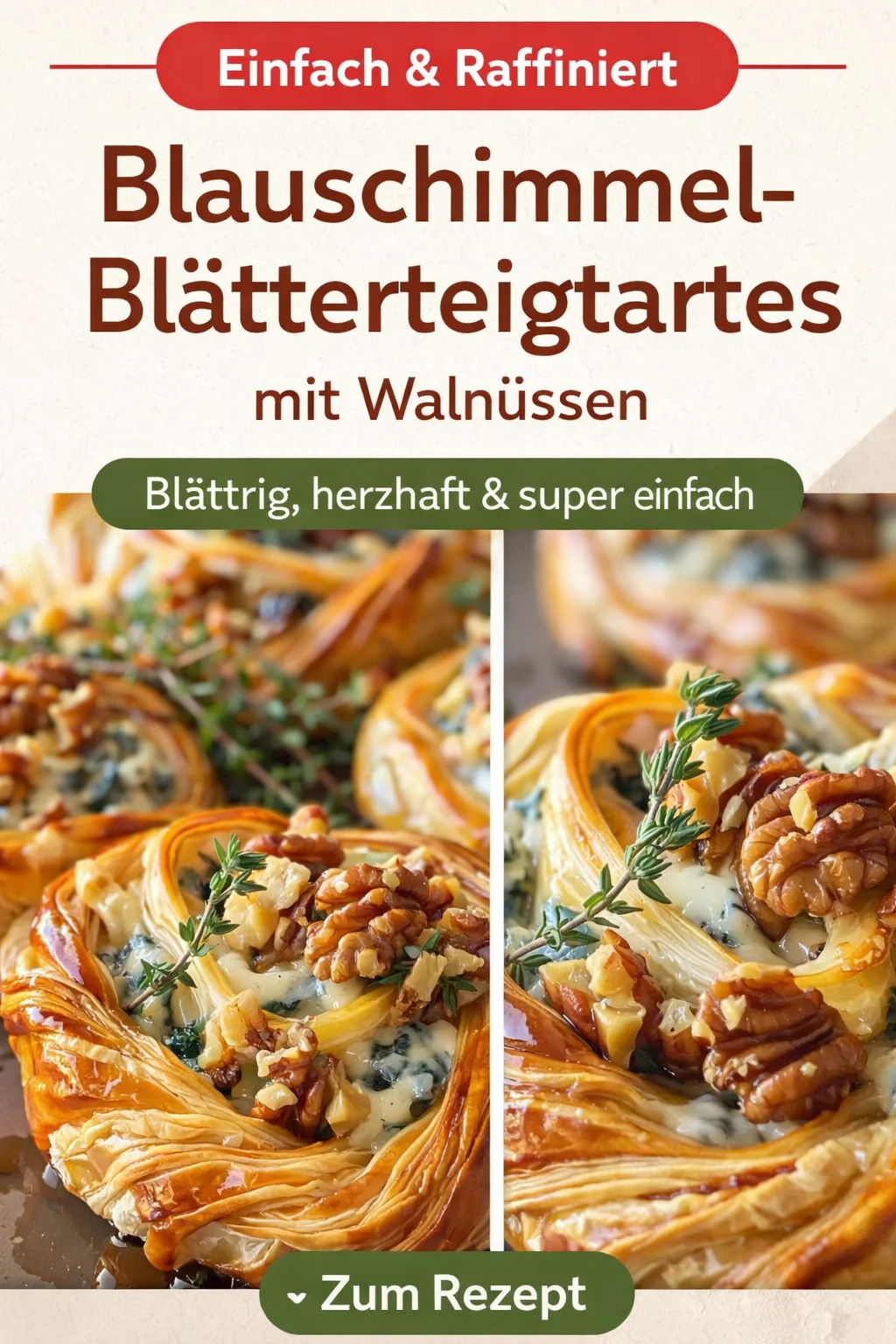 Schnelles Rezept für Käse Walnuss Thymian Plundergebäck - Entdecke das perfekte Rezept für Käse Walnuss Thymian Plundergebäck! Dieses herzhafte Gebäck wird dich mit seinem aromatischen Geschmack verzaubern. Sowohl Käseliebhaber als auch Feinschmecker werden begeistert sein. Probiere es selbst aus und serviere es warm! Ideal für Partys oder als Snack für zwischendurch. Lass dich inspirieren und klicke jetzt für das vollständige Rezept! #Plundergebäck #KäseLiebhaber #SchnelleRezepte