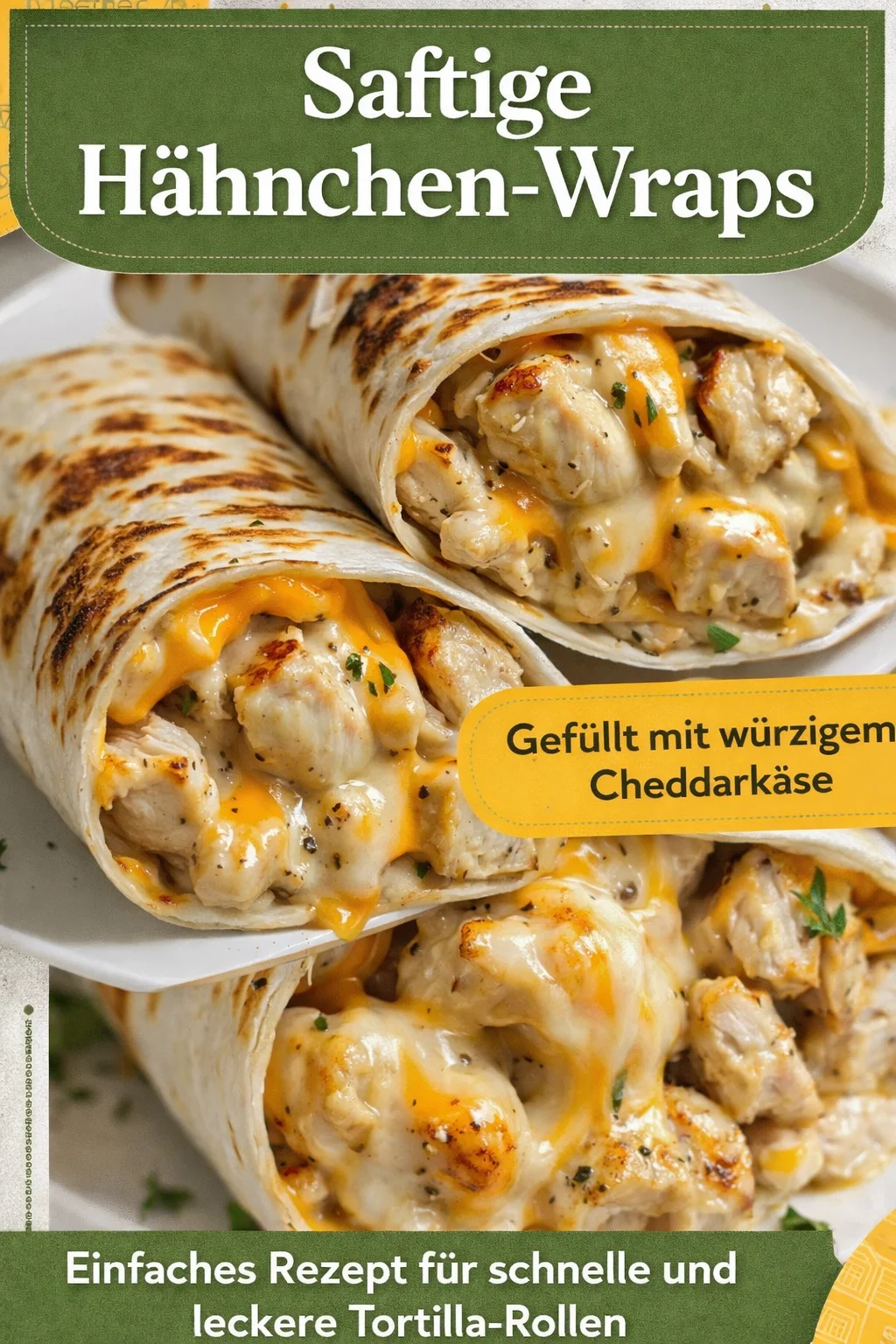 Spritzige Hähnchen Wraps mit Knoblauch in 30 Minuten zubereitet - Entdecke unsere köstlichen Hähnchen Wraps mit Knoblauch – das perfekte Rezept für stressige Abende. In weniger als 30 Minuten hast du ein sättigendes und geschmackvolles Gericht auf dem Tisch. Ideal für Familienessen oder schnelle Mahlzeiten. Probiere es gleich aus und überrasche deine Lieben mit diesem einfachen Rezept! #HähnchenWraps #schnellundeinfach #Rezeptideen