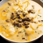 Süßes italienisches Würstchenpüree in einer eleganten Servierplatte