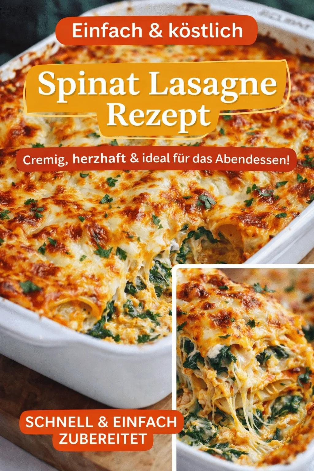 Wärmende Kürbis-Spinat-Lasagne für kuschelige Herbstabende - Entdecke das perfekte Wohlfühlessen für den Herbst: unsere köstliche Kürbis-Spinat-Lasagne. Sie ist nicht nur ein Genuss für Gaumen und Augen, sondern auch ein gesundes und herzhaftes Gericht, das alle lieben werden. Probiere sie jetzt aus und verwandle dein Abendessen in ein geschmackvolles Erlebnis! Teile deine Kreation mit uns! #KürbisLasagne #HerbstRezepte #Vegetarisch