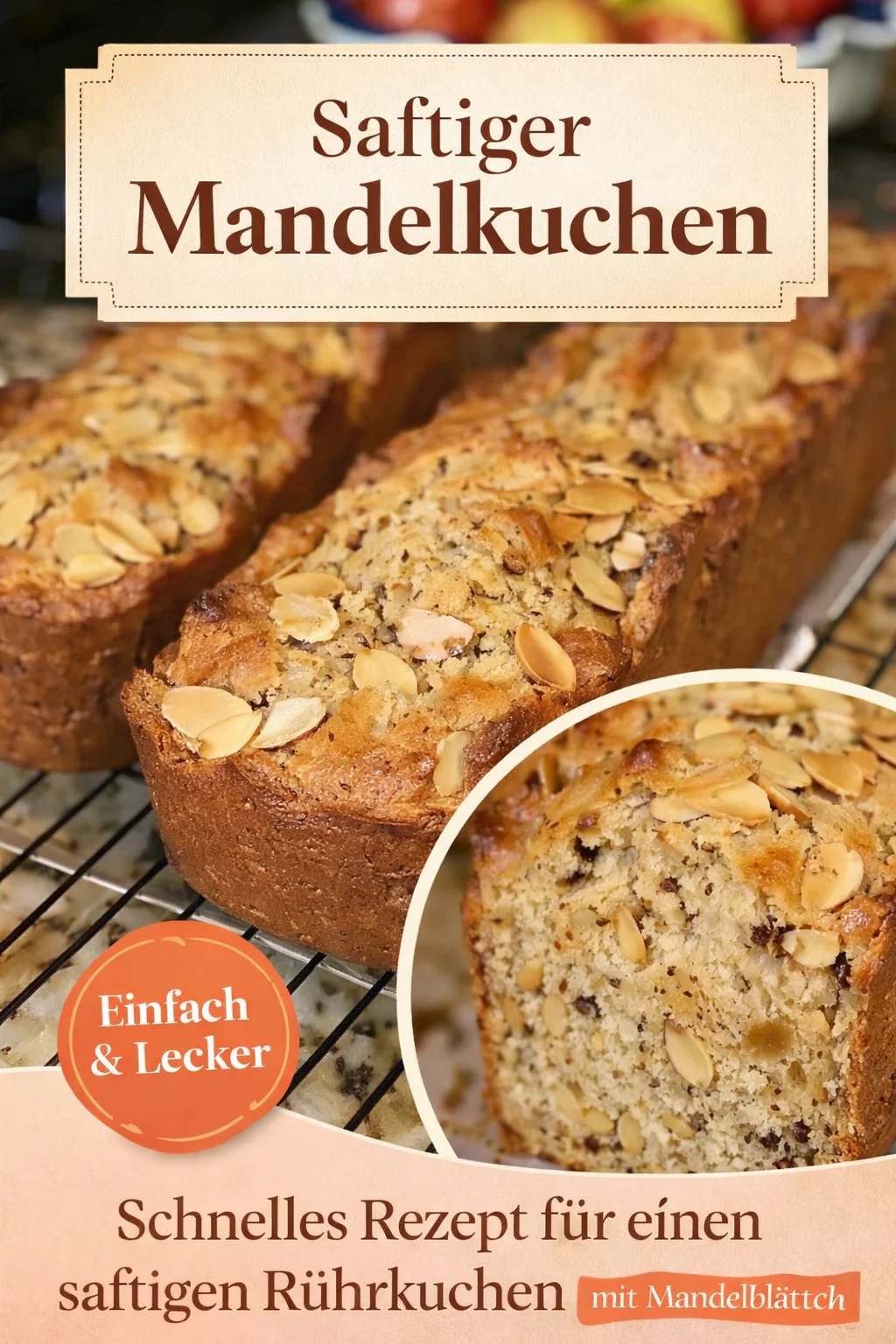 Apfelkuchenbrot: Die perfekte Mischung aus Apfel und Zimt für jeden Anlass - Entdecken Sie die köstliche Kombination aus Süße und Zimt in unserem einfach zuzubereitenden Apfelkuchenbrot. Ideal als Snack oder für besondere Anlässe, wird dieses Rezept Ihre Gäste begeistern! Machen Sie es schnell und unkompliziert zu Hause nach. Probieren Sie es noch heute aus! #Apfelkuchen #Backen #Dessert