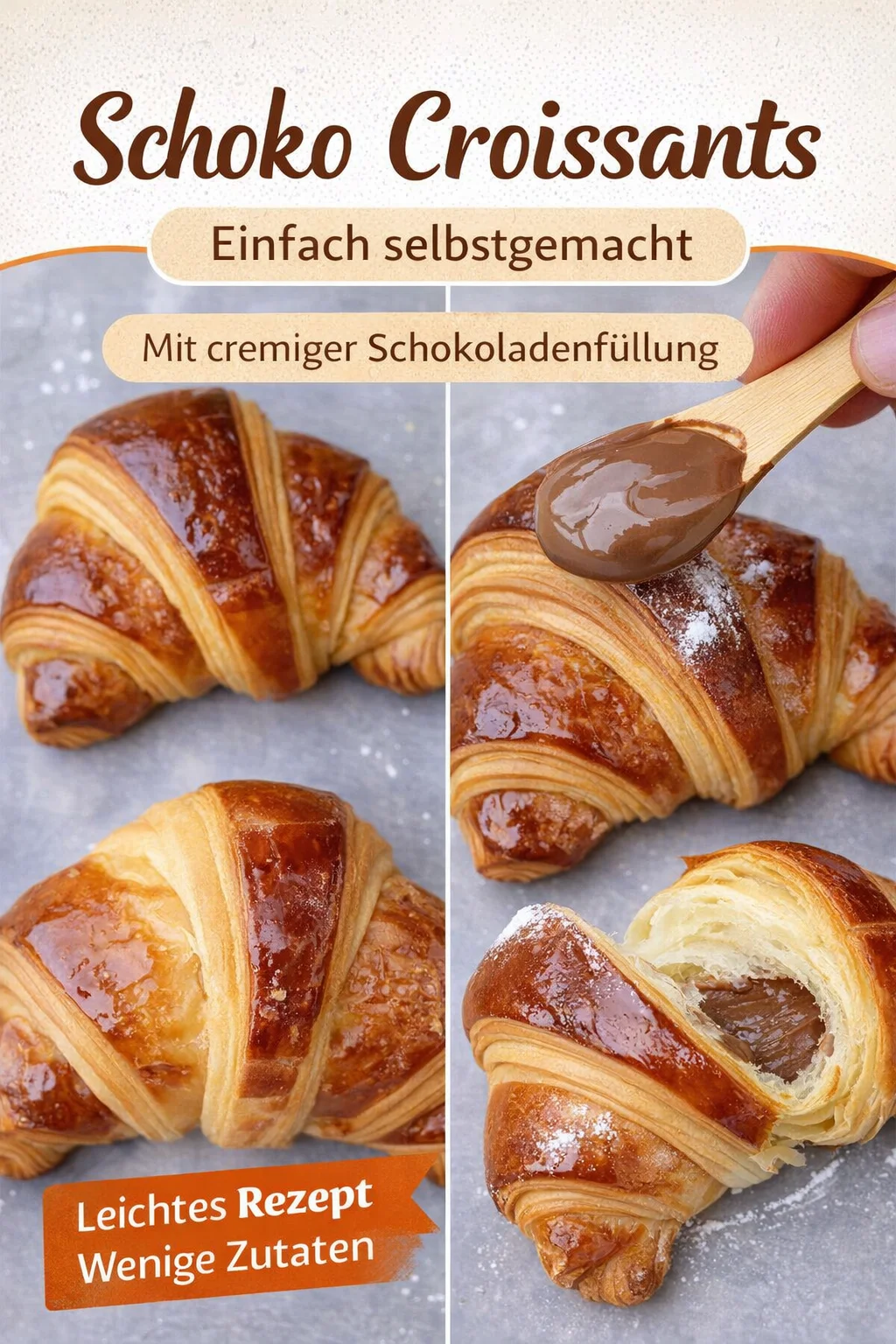 Bicolor-Croissants – Das perfekte Rezept für doppelte Freude - Möchtest du deine Backkünste auf das nächste Level heben? Probiere die Bicolor-Croissants, die nicht nur köstlich sind, sondern auch zum Staunen anregen. Diese einfachen und dennoch beeindruckenden Teigleckereien passen perfekt zu jedem Frühstück oder Brunch. Lass dir den doppelten Genuss nicht entgehen! Jetzt ausprobieren und genießen! #BicolorCroissants #Backen #Dessert