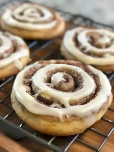 Zimtschnecken Cookies, inspiriert von Crumbl, frisch gebacken und verführerisch.