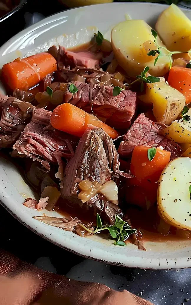 Leckeres Gericht aus Corned Beef und Blumenkohl