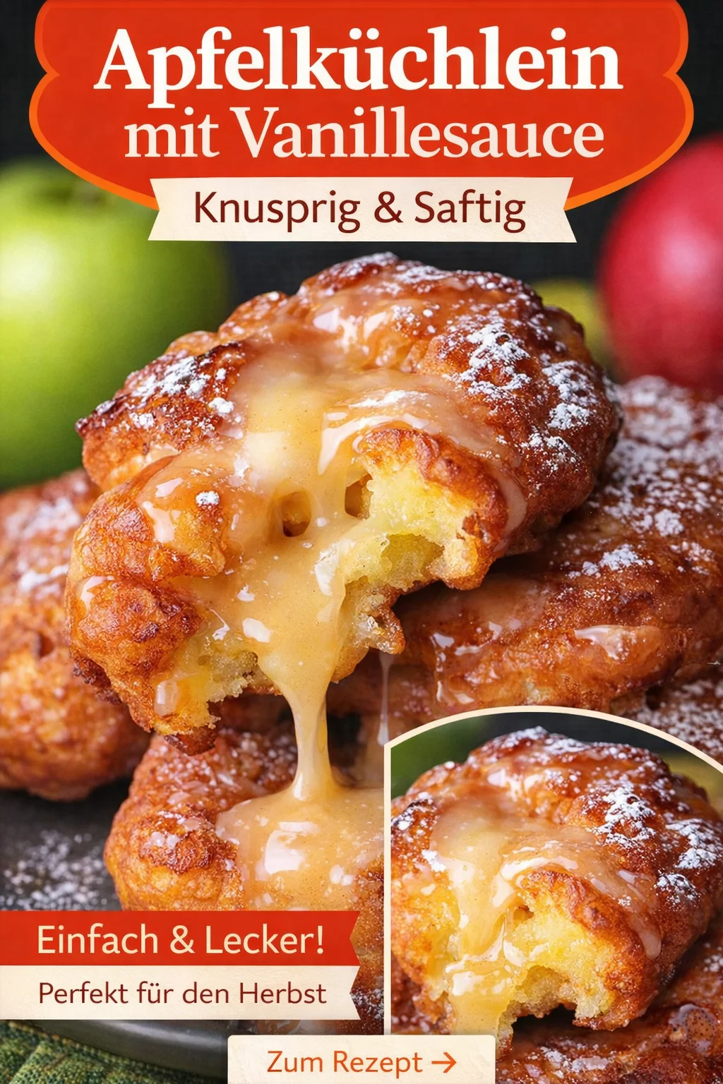 Das ultimative Big Apple Fritter Rezept für ein unwiderstehliches Apfeldessert - Entdecke das beste Big Apple Fritter Rezept, perfekt für jede Gelegenheit! Mit frischen Äpfeln und einem knusprigen Teig ist dieses Apfeldessert ein wahrer Genuss. Ideal für Partys, Feiertage oder einfach zum Kaffeeklatsch. Lass dich von diesem leckeren Rezept überraschen und verwöhne deine Familie! Probiere es aus und teile dein Ergebnis mit uns! #Apfelrezept #Dessertliebe #Backen