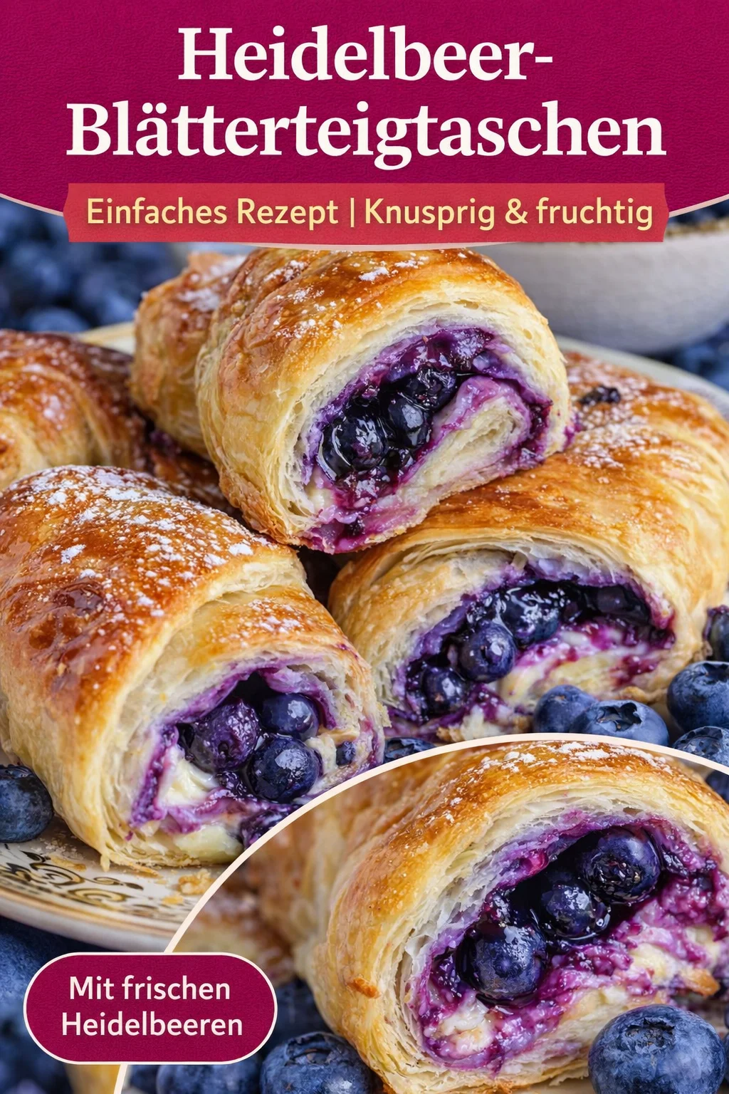 Einfaches Rezept: Ultimative 5-Zutaten Blaubeer-Käsekuchen-Rollen - Entdecke die ultimativen Blaubeer-Käsekuchen-Rollen, die in nur 5 Zutaten zubereitet werden! Perfekt für einen süßen Snack oder als Dessert. Dieses schnelle und einfache Rezept begeistert jeden. Probiere es aus und verwöhne dich selbst! Jetzt nachbacken und mit Freunden teilen! #Blaubeerkäsekuchen #DessertRezepte #SchnelleRezeptideen