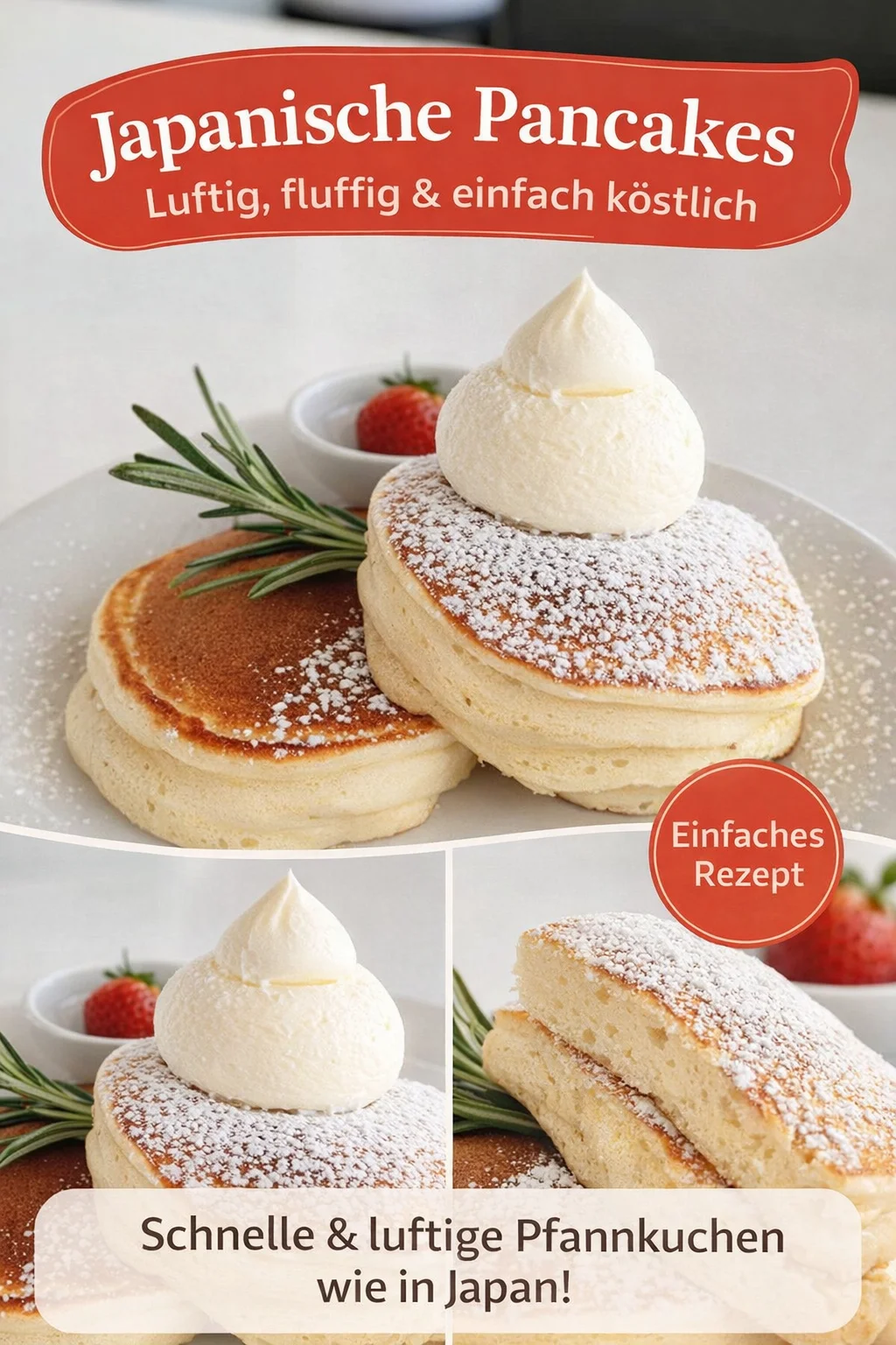 Extra fluffige Soufflé-Pfannkuchen für ein genussvolles Frühstück - Entdecke das Rezept für Extra fluffige Soufflé-Pfannkuchen - perfekt für ein gemütliches Frühstück! Diese leichten, luftigen Pfannkuchen sind schnell zubereitet und schmecken der ganzen Familie. Probiere es aus und überrasche deine Lieben an einem faulen Sonntagmorgen. Hol dir das Rezept und lass es dir schmecken! #PfannkuchenRezept #Frühstücksideen #LeckeresEssen