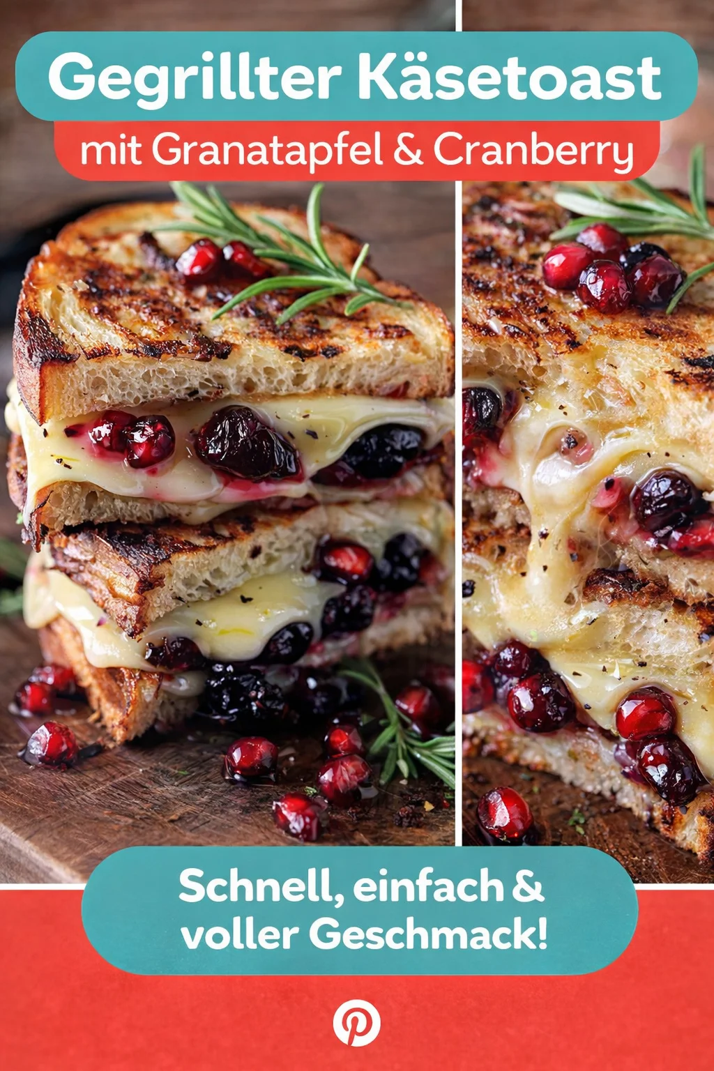 Genussvoller Brie, Cranberry und Granatapfel Gegrillter Käse: Ein wahrhaftes Käse-Märchen - Entdecke das einzigartige Rezept für einen Brie, Cranberry und Granatapfel Gegrillten Käse. Die süßen Cranberries und Granatapfelkerne bringen eine fruchtige Note, die perfekt mit dem cremigen Brie harmoniert. Perfekt für ein schnelles Abendessen oder als Snack! Probiere es jetzt aus und verwöhne deinen Gaumen! #GegrillterKäse #Rezeptideen #EssenGenießen