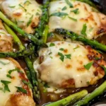 Hähnchen Madeira mit Madeira-Sauce und Beilagen auf einem Teller angerichtet.