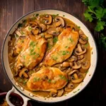 Hähnchen Marsala in einer aromatischen Weinsauce mit Pilzen