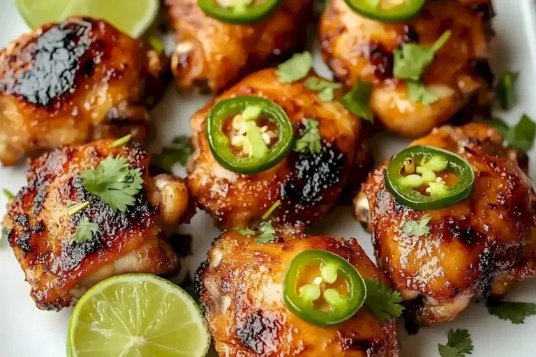 Leckeres Hähnchen gewürzt mit Sazon Gewürz auf einem Teller serviert.