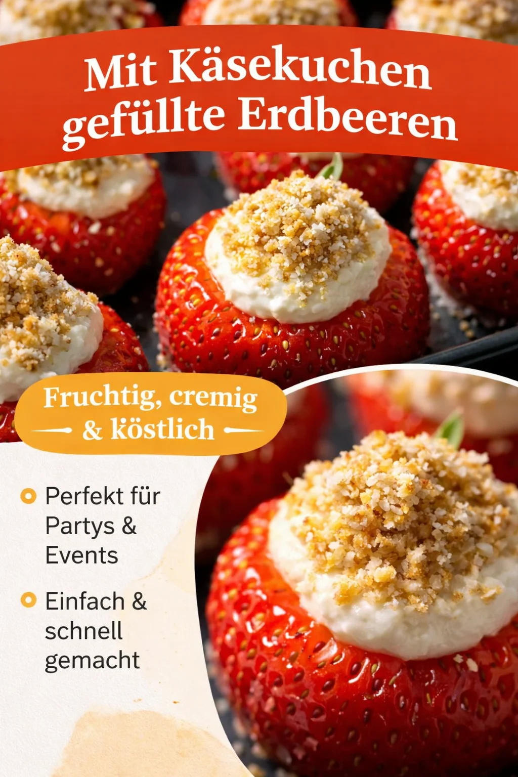 Himmlische Käsekuchen gefüllte Erdbeeren für den Sommer - Entdecke das beste Sommerrezept: Cheesecake Deviled Strawberries! Saftige Erdbeeren gefüllt mit einer cremigen Käsekuchenfüllung – perfekt für Partys oder als erfrischender Snack. Lass dich von diesem köstlichen Rezept begeistern und bringe frischen Geschmack auf deinen Tisch. Probiere es jetzt aus! #Erdbeeren #Käsekuchen #Sommerrezepte