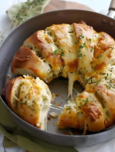 Käse Knoblauch Kräuter Zupfbrot frisch aus dem Ofen