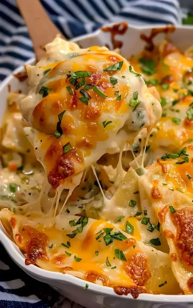 Käse-Pierogi-Auflauf
