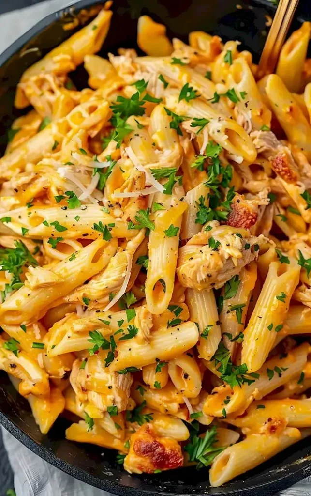 Knuspriges Hähnchen Penne