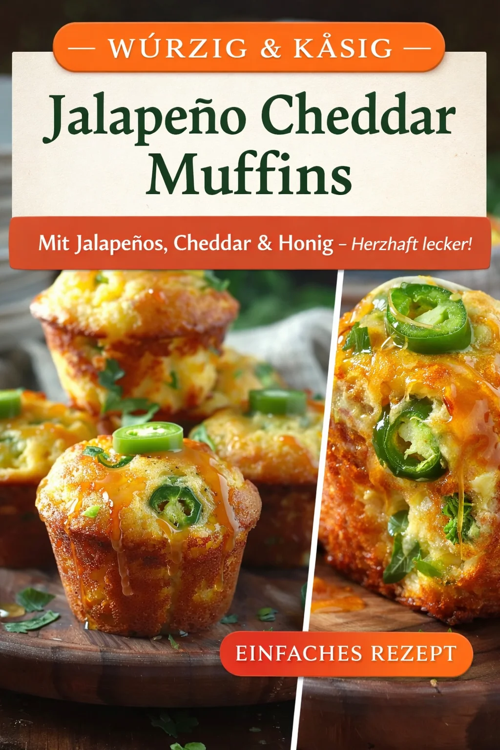 Süße und würzige Cornbread Jalapeño Muffins mit Honig-Limetten-Glasur - Entdecke das perfekte Rezept für Cornbread Jalapeño Muffins mit Honig-Limetten-Glasur! Diese leckeren Muffins vereinen süße und würzige Aromen und sind ideal als Snack, Beilage oder Picknick-Leckerbissen. Lass dich von dem herzhaften Geschmack verführen und genieße sie warm oder bei Raumtemperatur. Probiere es jetzt aus und verwöhne deine Gäste! #Muffins #GesundeSnacks #BackenMitLieb