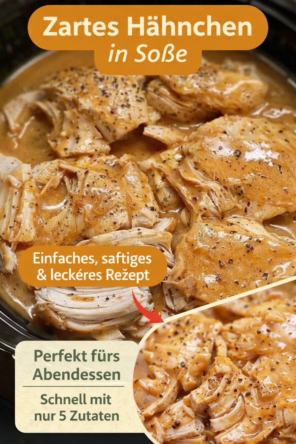 Saftiges Schmortopf-Hähnchen mit cremiger Sauce für jedes Familienessen - Entdecken Sie unser leckeres Rezept für Schmortopf-Hähnchen mit Sauce! Perfekt für ein einfaches und köstliches Familienessen oder wenn Gäste kommen. Genießen Sie saftiges Hähnchen, das mit minimalem Aufwand zubereitet wird. Lassen Sie sich diesen Genuss nicht entgehen! Probieren Sie es heute aus! #Schmortopf #HähnchenRezept #Familienessen